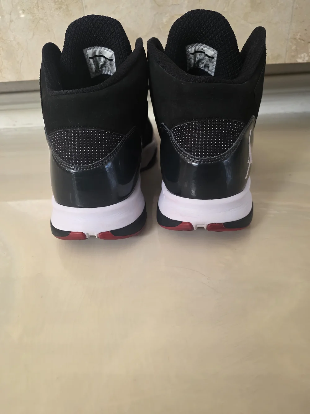 Air Jordan BCT Mid2 Men's Black and Red Retro Basketball Sneakers